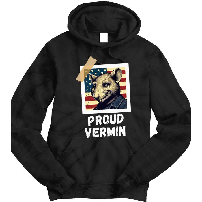 Mouse Proud Vermin Vote Blue Tie Dye Hoodie