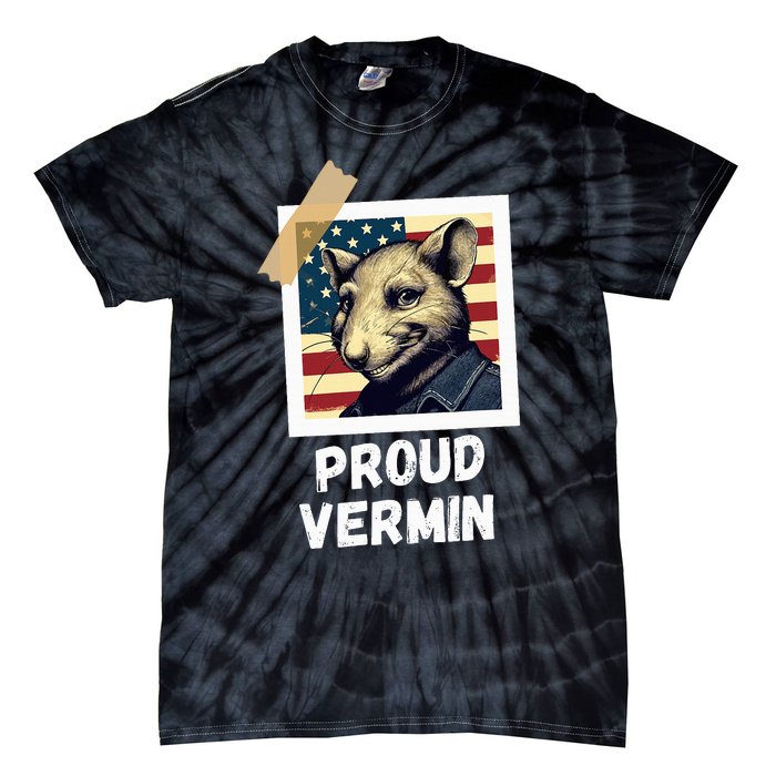 Mouse Proud Vermin Vote Blue Tie-Dye T-Shirt