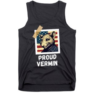 Mouse Proud Vermin Vote Blue Tank Top