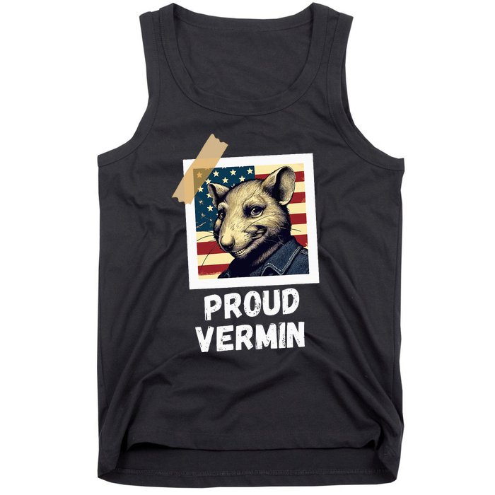 Mouse Proud Vermin Vote Blue Tank Top