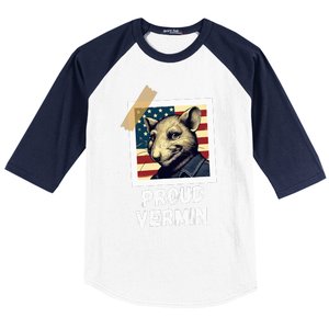 Mouse Proud Vermin Vote Blue Baseball Sleeve Shirt