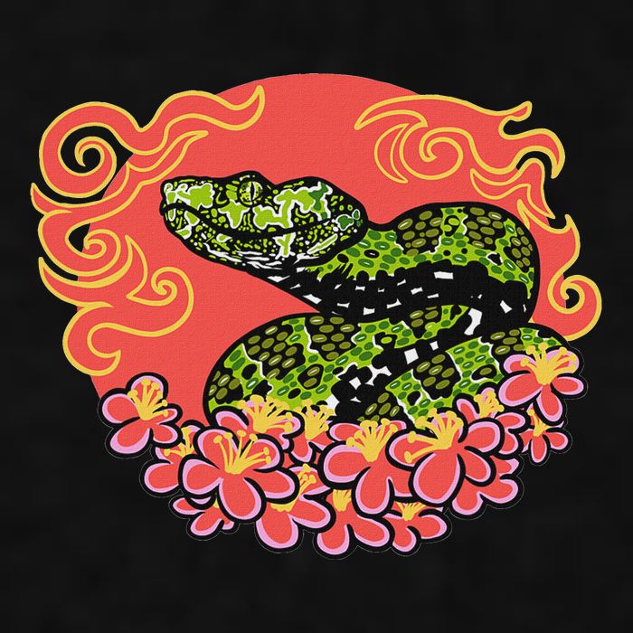 Mangshan Pit Viper Lunar New Year Ladies PosiCharge Tri-Blend Wicking Tank