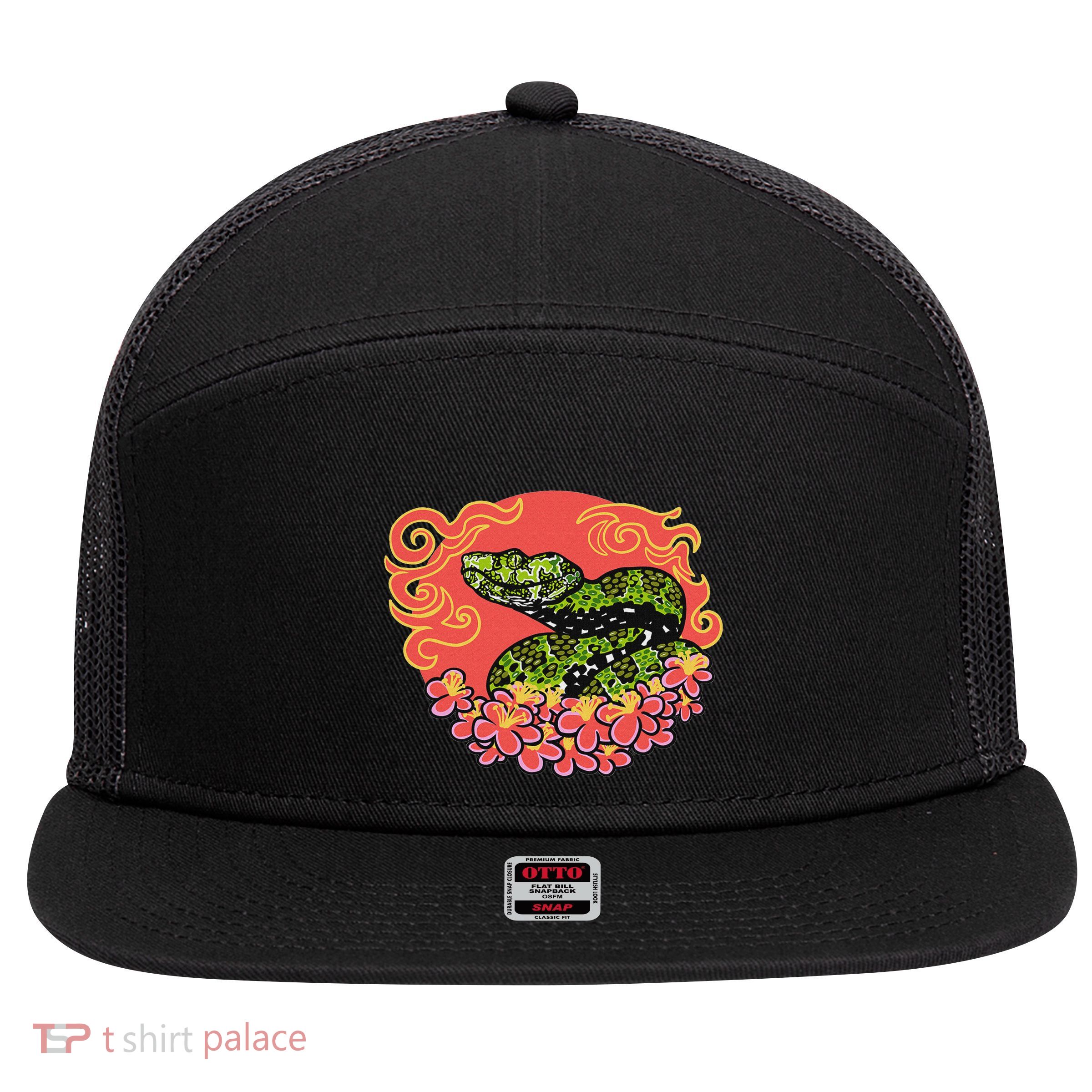Mangshan Pit Viper Lunar New Year 7 Panel Mesh Trucker Snapback Hat