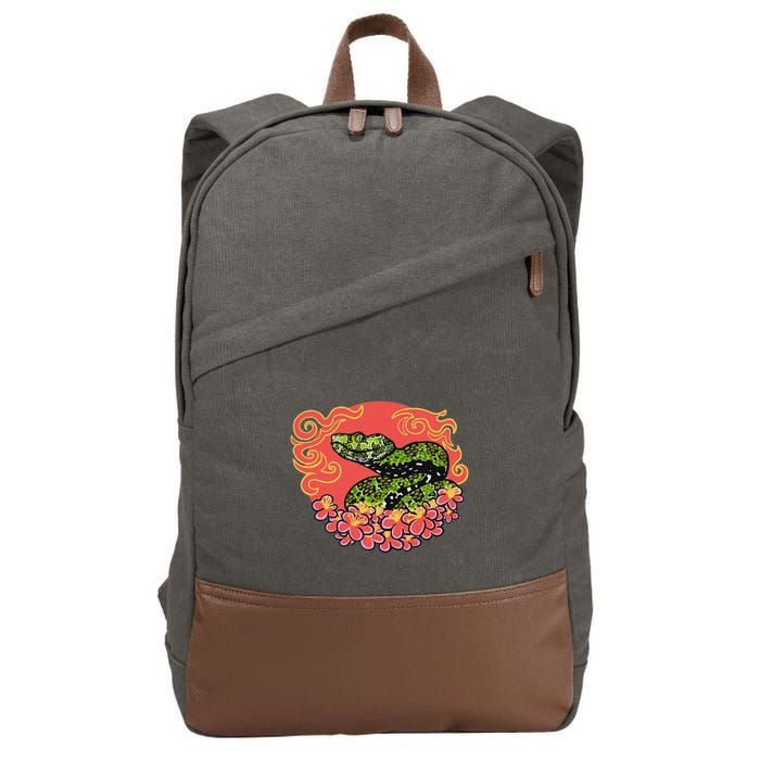 Mangshan Pit Viper Lunar New Year Cotton Canvas Backpack