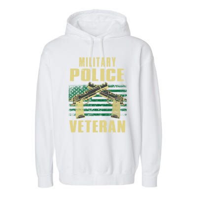 Military Police Veteran America Patriot Cop Military Veteran Great Gift Garment-Dyed Fleece Hoodie