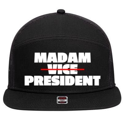 Madam President Vice President Kamala Harris Campaign Cool Gift 7 Panel Mesh Trucker Snapback Hat