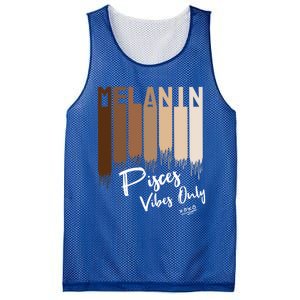 Melanin Pisces Vibes Only Zodiac Sign For Black Funny Gift Mesh Reversible Basketball Jersey Tank