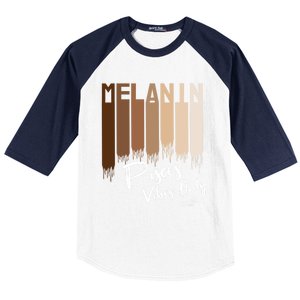 Melanin Pisces Vibes Only Zodiac Sign For Black Funny Gift Baseball Sleeve Shirt