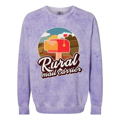 Mailman Postal Worker Post Office Rural Mail Carrier Colorblast Crewneck Sweatshirt