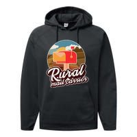 Mailman Postal Worker Post Office Rural Mail Carrier Performance Fleece Hoodie