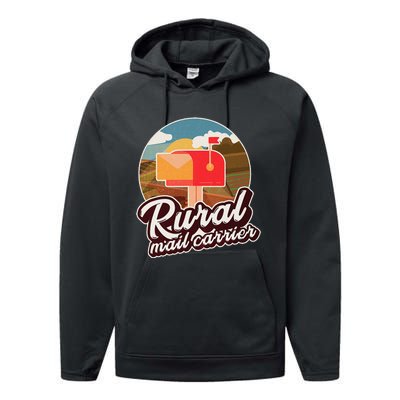 Mailman Postal Worker Post Office Rural Mail Carrier Performance Fleece Hoodie