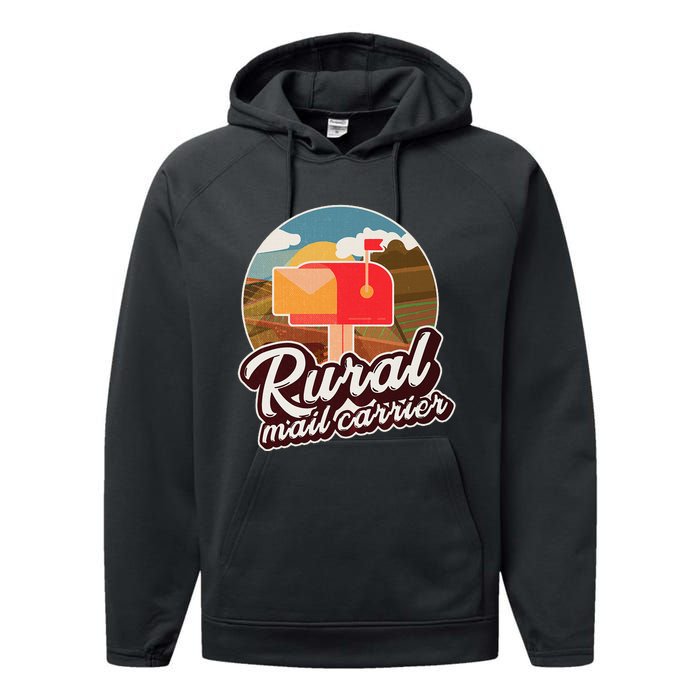 Mailman Postal Worker Post Office Rural Mail Carrier Performance Fleece Hoodie