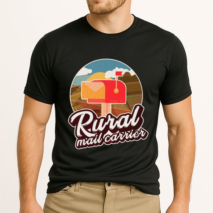 Mailman Postal Worker Post Office Rural Mail Carrier Cooling Performance Crew T-Shirt