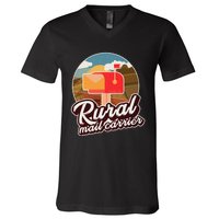 Mailman Postal Worker Post Office Rural Mail Carrier V-Neck T-Shirt