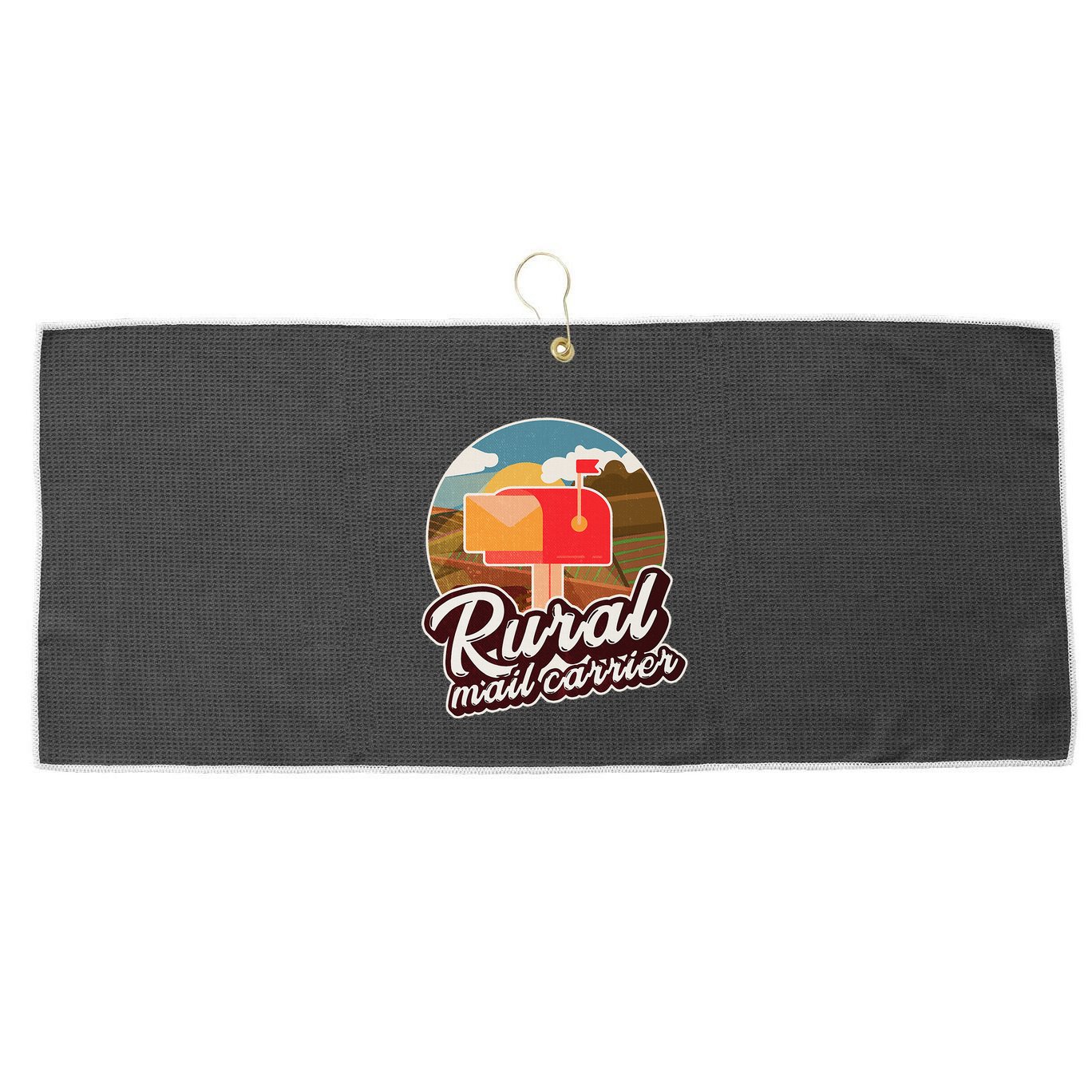 Mailman Postal Worker Post Office Rural Mail Carrier Large Microfiber Waffle Golf Towel