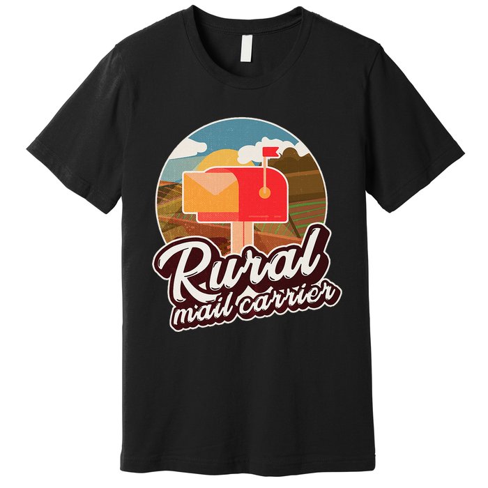 Mailman Postal Worker Post Office Rural Mail Carrier Premium T-Shirt