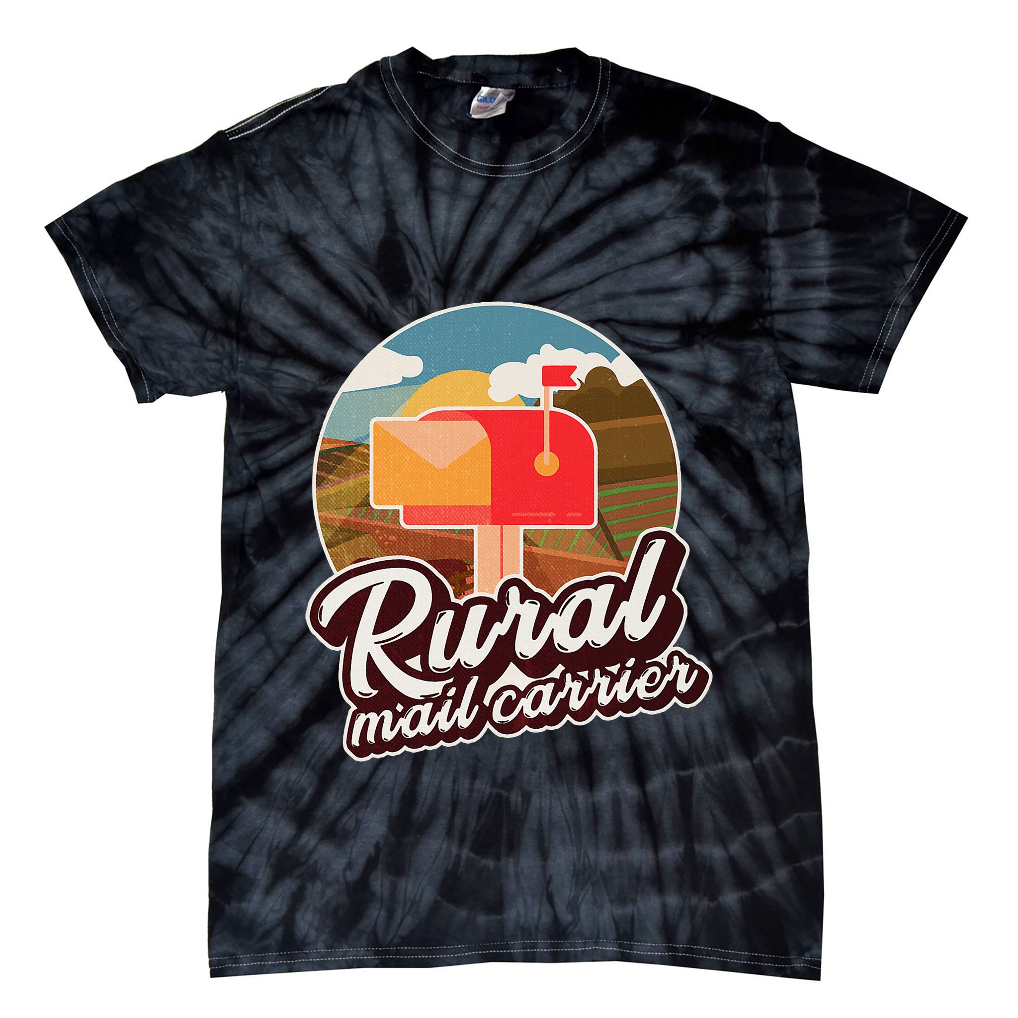 Mailman Postal Worker Post Office Rural Mail Carrier Tie-Dye T-Shirt