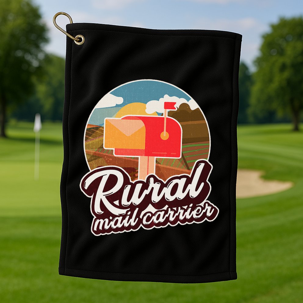 Mailman Postal Worker Post Office Rural Mail Carrier Golf Towel