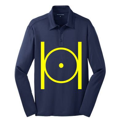 Masonic Point Within A Circle Mason Freemason Silk Touch Performance Long Sleeve Polo