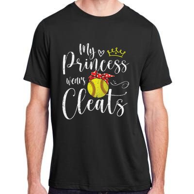 My Princess Wears Cleats Funny Baseball Softball Mothers Mom Adult ChromaSoft Performance T-Shirt