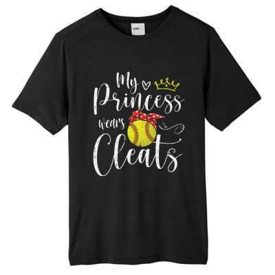 My Princess Wears Cleats Funny Baseball Softball Mothers Mom Tall Fusion ChromaSoft Performance T-Shirt