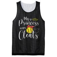 My Princess Wears Cleats Funny Baseball Softball Mothers Mom Mesh Reversible Basketball Jersey Tank