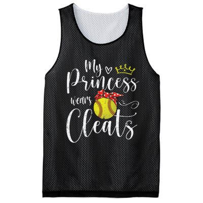 My Princess Wears Cleats Funny Baseball Softball Mothers Mom Mesh Reversible Basketball Jersey Tank