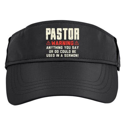 Mens Pastor Warning Sermon Funny Christian Preacher Minister Adult Drive Performance Visor