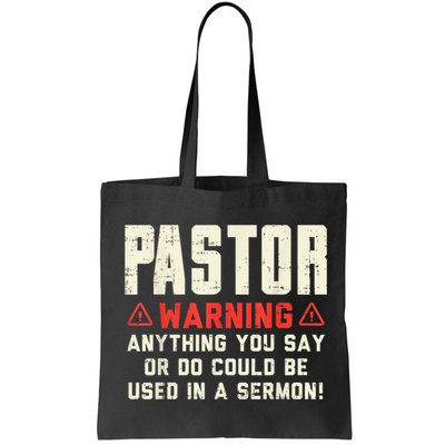 Mens Pastor Warning Sermon Funny Christian Preacher Minister Bag