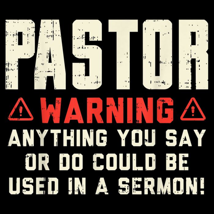 Mens Pastor Warning Sermon Funny Christian Preacher Minister Baby Bodysuit