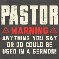 Mens Pastor Warning Sermon Funny Christian Preacher Minister Vector Backpack