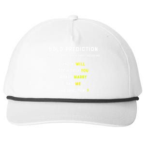 Marriage Proposal Will You Marry Me Gift Snapback Five-Panel Rope Hat