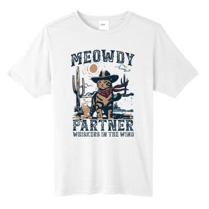 Meowdy Partner Whiskers In The Wind Humor Cool Cowboy Cat Tall Fusion ChromaSoft Performance T-Shirt