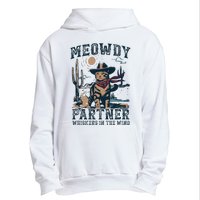 Meowdy Partner Whiskers In The Wind Humor Cool Cowboy Cat Urban Pullover Hoodie