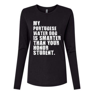 My Portugese Water Doggo Dog Is Smarter Adc096c Gift Womens Cotton Relaxed Long Sleeve T-Shirt