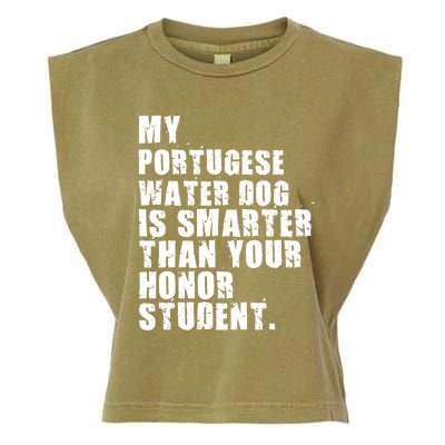 My Portugese Water Doggo Dog Is Smarter Adc096c Gift Garment-Dyed Women's Muscle Tee