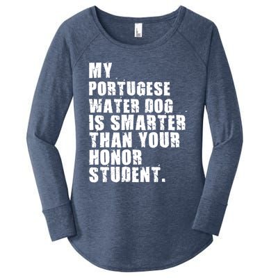 My Portugese Water Doggo Dog Is Smarter Adc096c Gift Women's Perfect Tri Tunic Long Sleeve Shirt