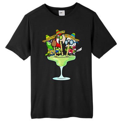 Macaw Parrots With Sombreros Cinco De Mayo Margarita Bird Tall Fusion ChromaSoft Performance T-Shirt