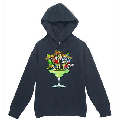 Macaw Parrots With Sombreros Cinco De Mayo Margarita Bird Urban Pullover Hoodie