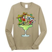 Macaw Parrots With Sombreros Cinco De Mayo Margarita Bird Long Sleeve Shirt