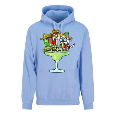 Macaw Parrots With Sombreros Cinco De Mayo Margarita Bird Unisex Surf Hoodie