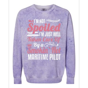 Maritime Pilot Wife Friend Gift Taken By A Gift Colorblast Crewneck Sweatshirt