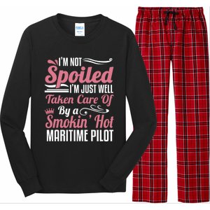 Maritime Pilot Wife Friend Gift Taken By A Gift Long Sleeve Pajama Set