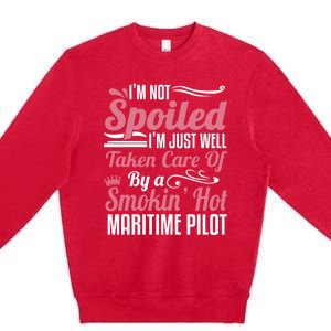 Maritime Pilot Wife Friend Gift Taken By A Gift Premium Crewneck Sweatshirt