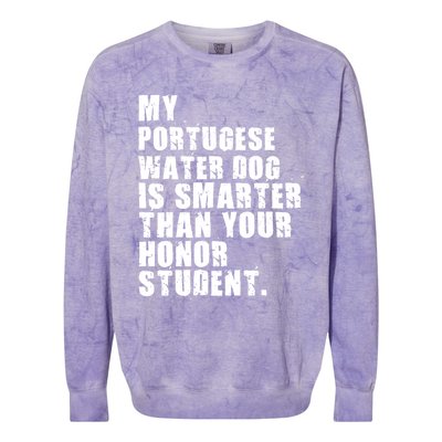 My Portugese Water Doggo Dog Is Smarter Adc096c Great Gift Colorblast Crewneck Sweatshirt