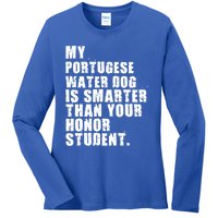 My Portugese Water Doggo Dog Is Smarter Adc096c Great Gift Ladies Long Sleeve Shirt