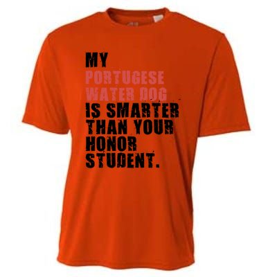 My Portugese Water Doggo Dog Is Smarter Adc096c Gift Cooling Performance Crew T-Shirt