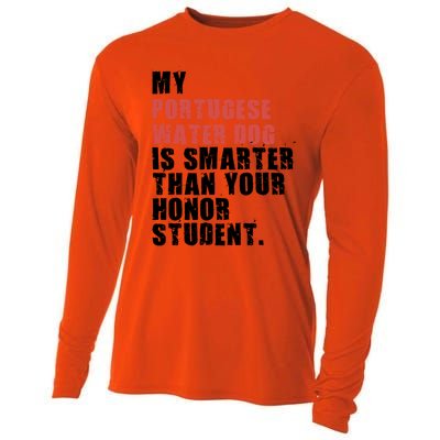 My Portugese Water Doggo Dog Is Smarter Adc096c Gift Cooling Performance Long Sleeve Crew