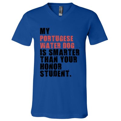 My Portugese Water Doggo Dog Is Smarter Adc096c Gift V-Neck T-Shirt