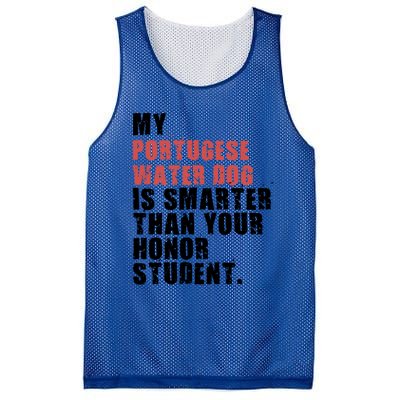 My Portugese Water Doggo Dog Is Smarter Adc096c Gift Mesh Reversible Basketball Jersey Tank